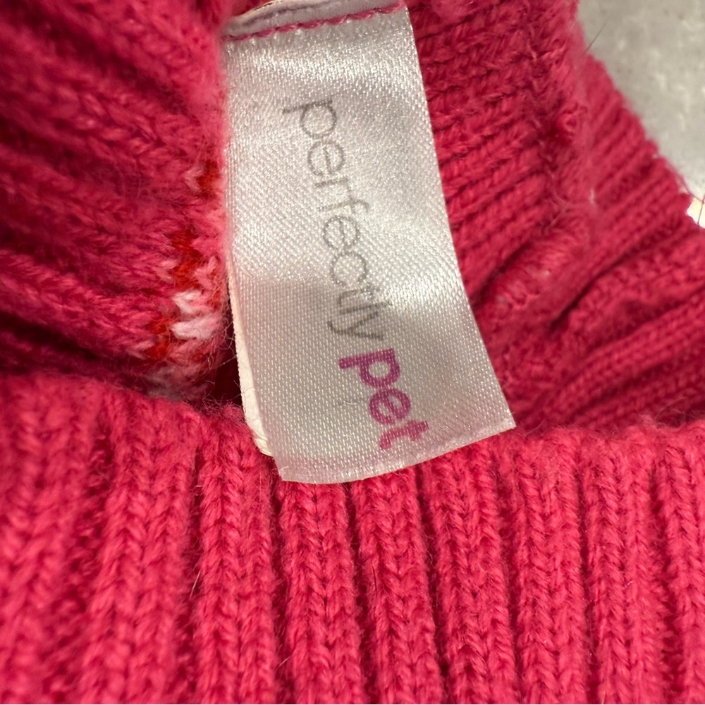 Perfectly Pet Pink Camo Dog Sweater Size Small — Knit Warm Pet Pullover - Picture 2 of 5